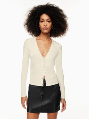 Babaton Belin Cardigan Size XL Birch Aritzia